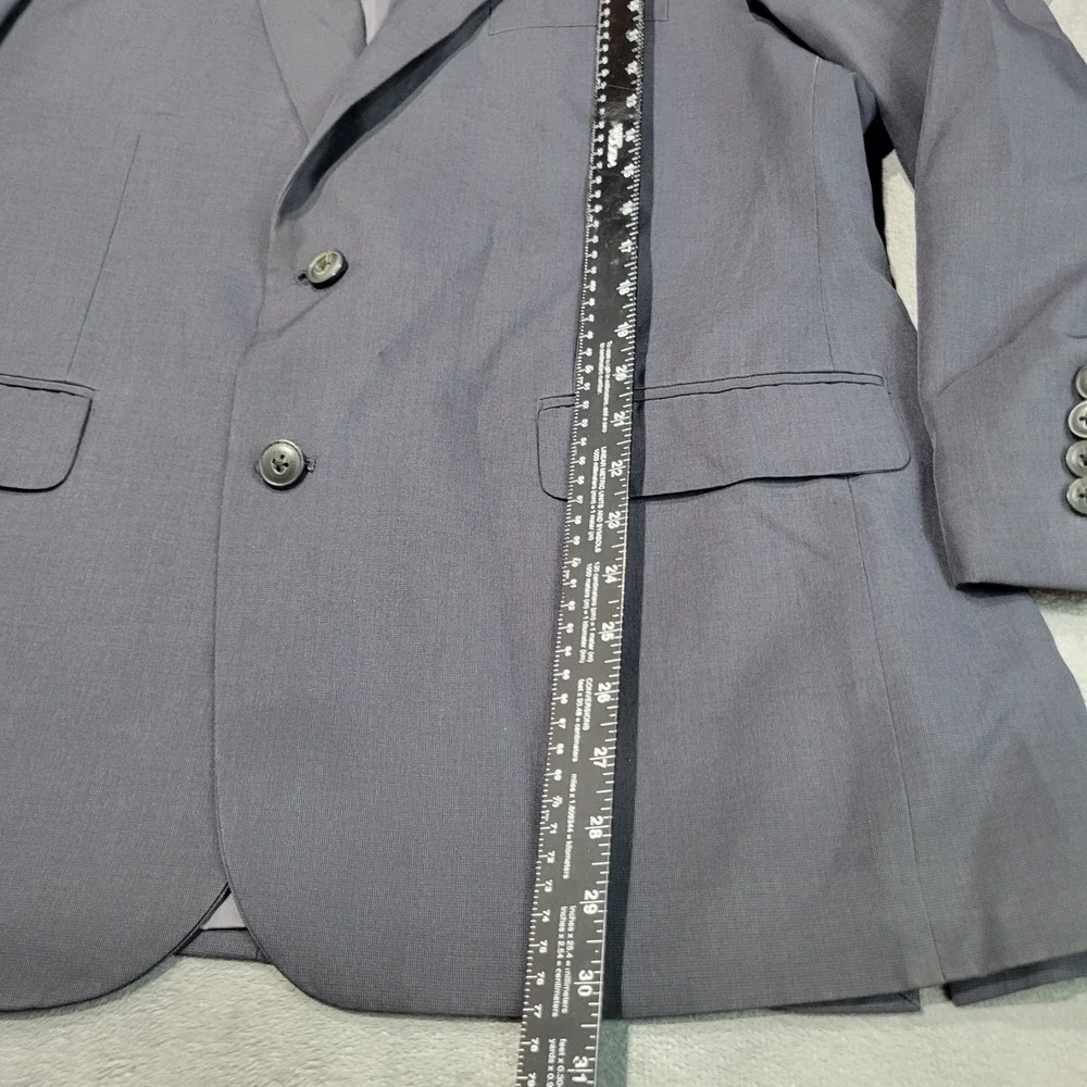 Haggar Blazer Mens 46R Gray Blue Tailored Fit 2-Button Sport Coat‎ Professional